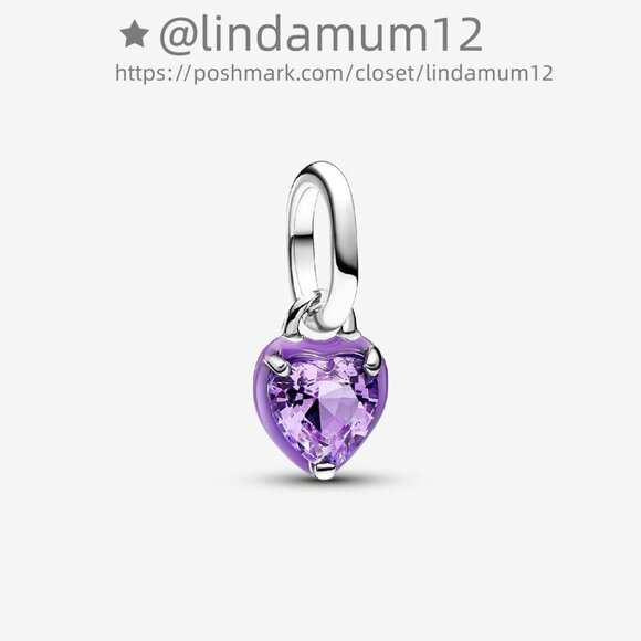 Pandora Pandora ME Purple Chakra Heart Mini Dangle Charm - Picture 2 of 4